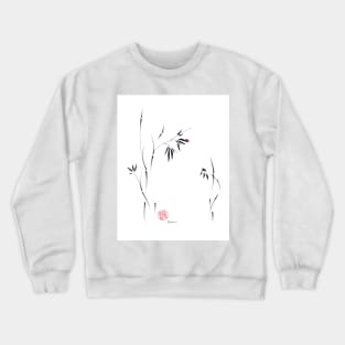 Social Distancing  ~  sumi-e ladybug bamboo ink brush pen painting Crewneck Sweatshirt